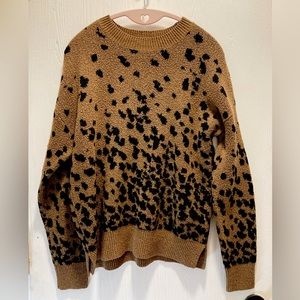 Christian Siriano New York Leopard Sweater. Medium